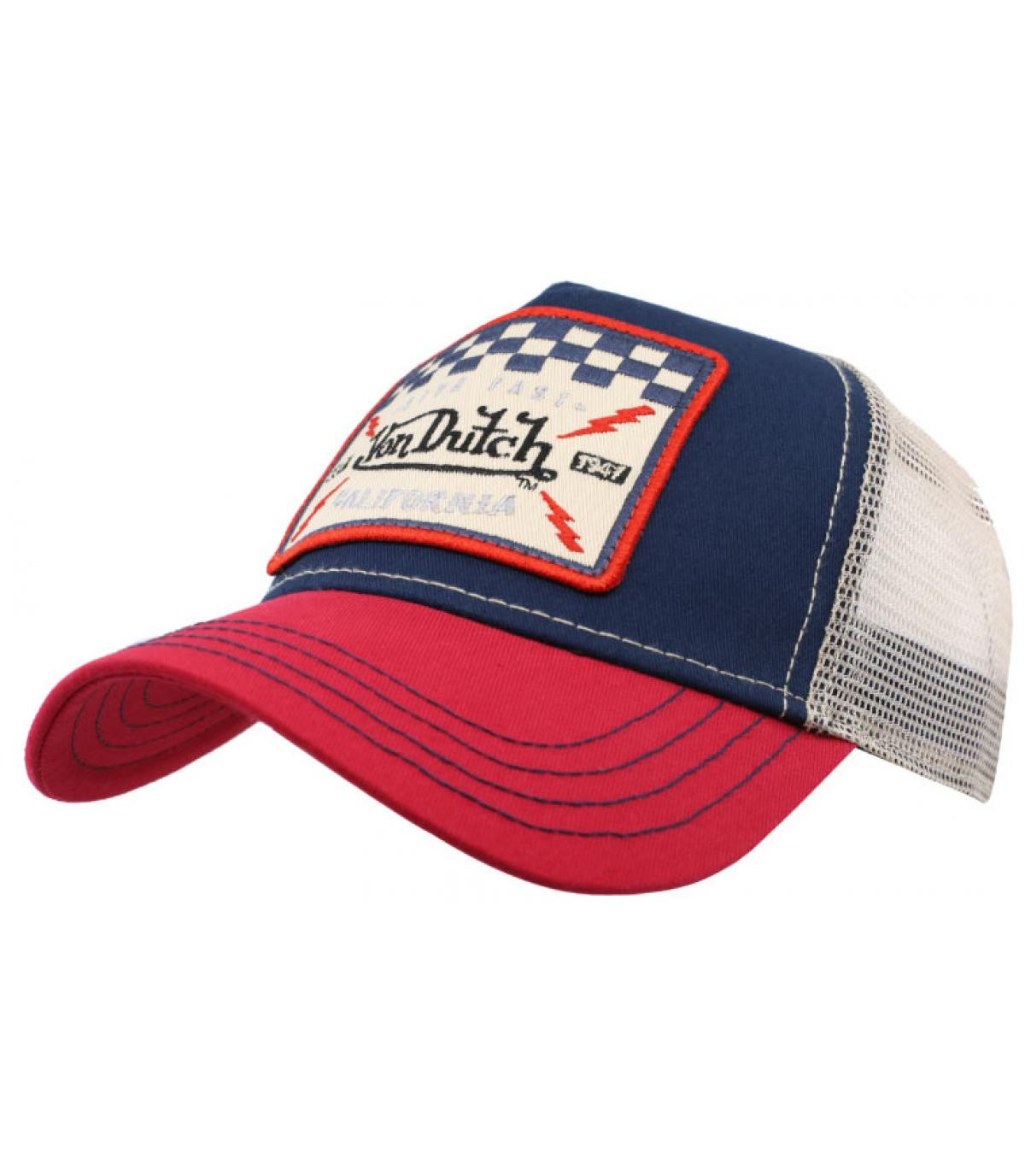 Trucker Square navy red Von Dutch